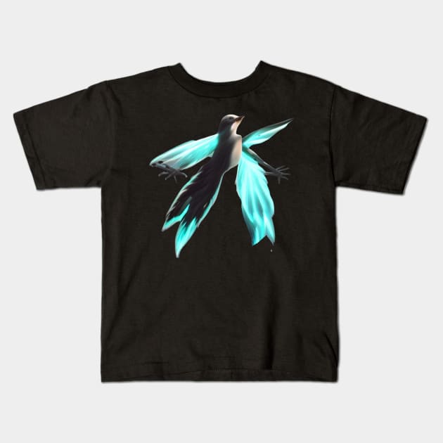 FLY BIRD Kids T-Shirt by rogergren